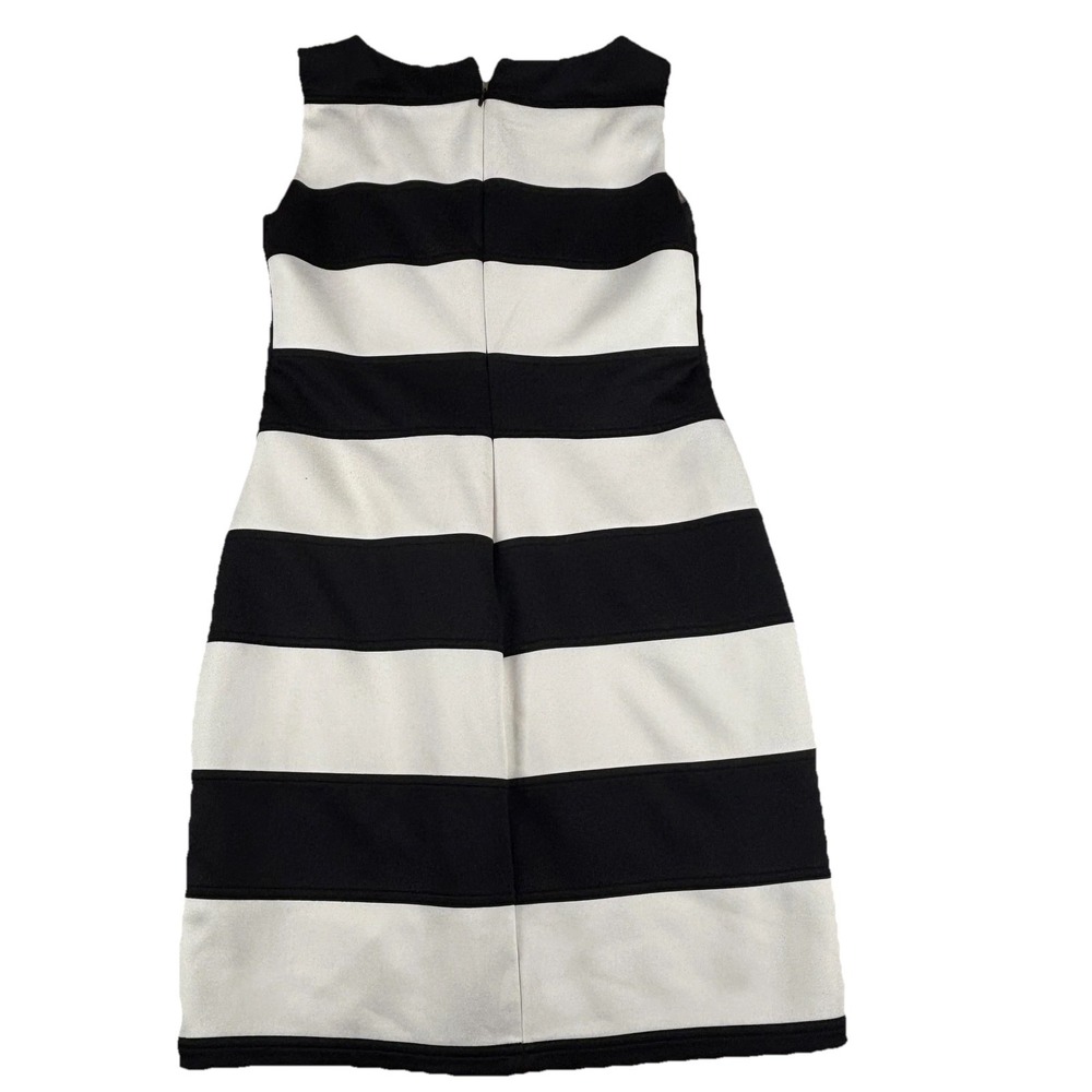 Calvin Klein Dress Womens 4 Sheath Striped Sleeveless Knee Length Modern Classic